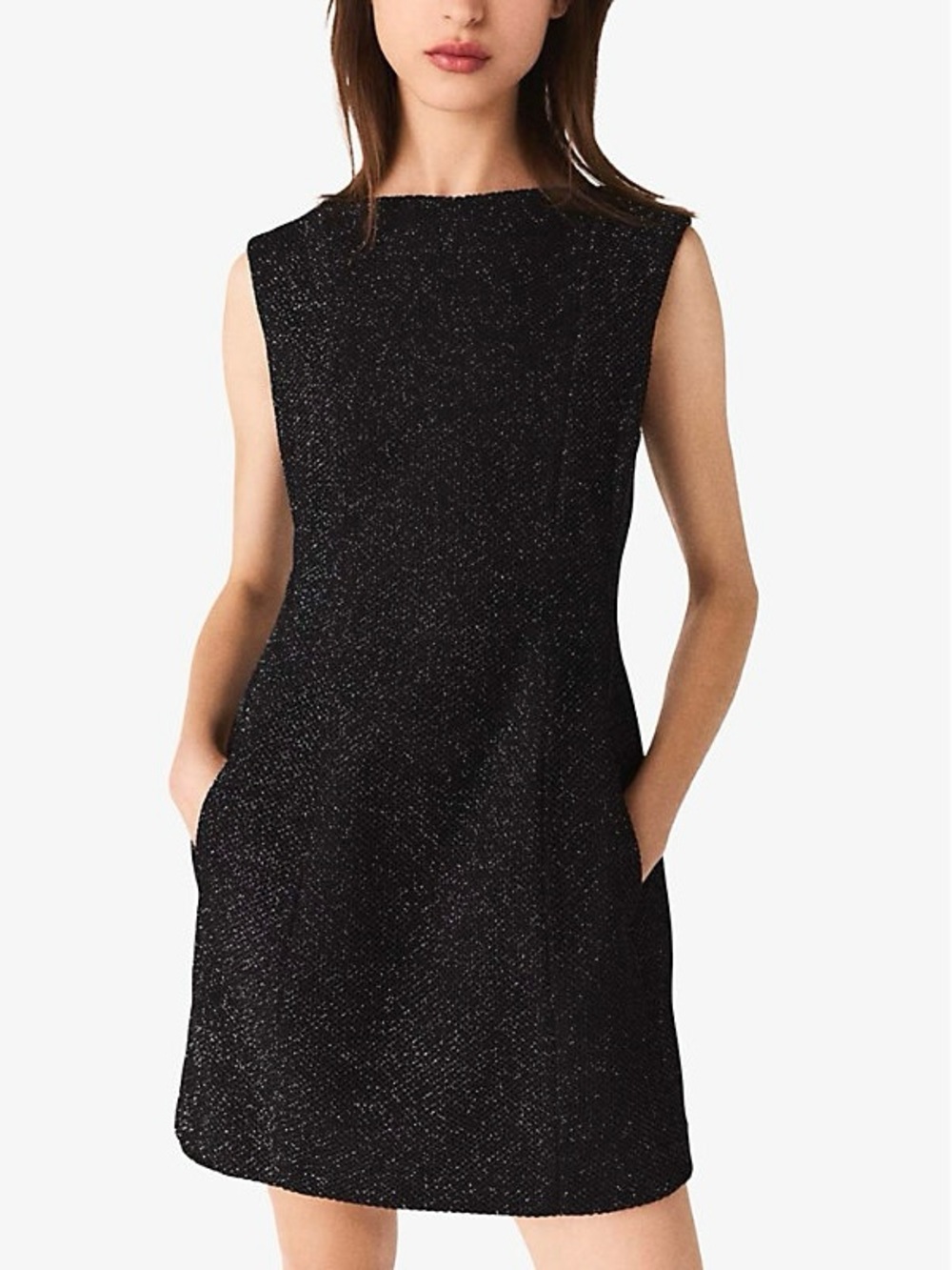 Maje Rhinestone Mini Shift Dress